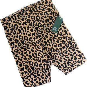 Leopard Print Bike Shorts High Rise Stretch Wild Fable Size Medium